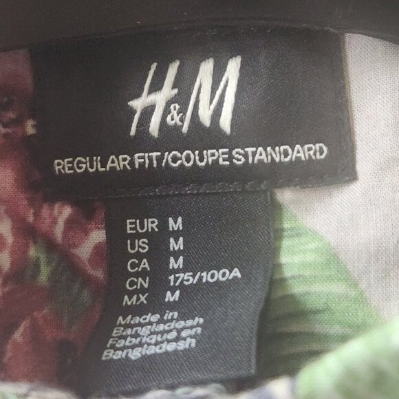 J22   B'ful Hawaiian style w/Tropical flowers 100% Cotton H & M - Picture 4 of 5